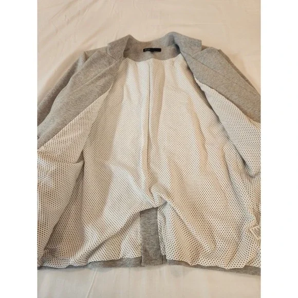 NEW Gibson Women Heather Grey Jersey Knit Blazer Size L Office Work Career Cozy - Picture 7 of 11